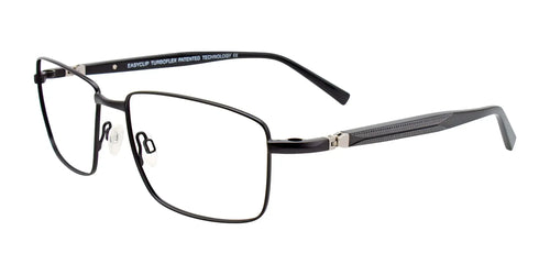 EasyClip EC470 Eyeglasses with Clip-on Sunglasses / Size 57 / Satin Black