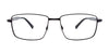 EasyClip EC470 Eyeglasses with Clip-on Sunglasses | Size 57 / Satin Black