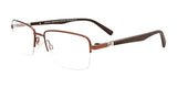 EasyClip EC472 Eyeglasses with Clip-on Sunglasses Satin Dark Brown