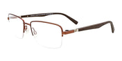 EasyClip EC472 Eyeglasses with Clip-on Sunglasses | Size 53 / Satin Dark Brown