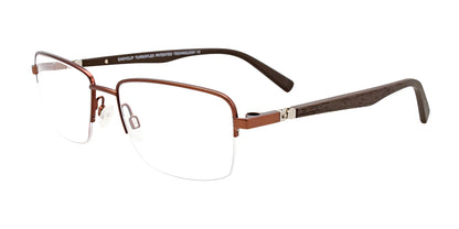 EasyClip EC472 Eyeglasses with Clip-on Sunglasses Satin Dark Brown