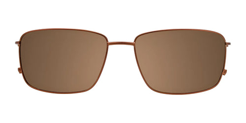 EasyClip EC472 Eyeglasses with Clip-on Sunglasses / Size 53 / Satin Dark Brown