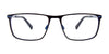 EasyClip EC476 Eyeglasses with Clip-on Sunglasses | Size 55 / Satin Black & Blue