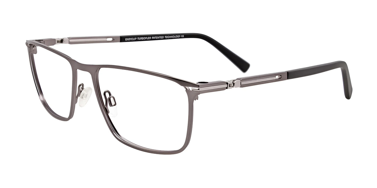 EasyClip EC476 Eyeglasses with Clip-on Sunglasses Matt Steel