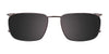 EasyClip EC476 Eyeglasses with Clip-on Sunglasses | Size 55 / Satin Black & Blue