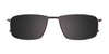 EasyClip EC477 Eyeglasses with Clip-on Sunglasses | Size 54 / Satin Dark Grey