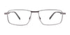 EasyClip EC477 Eyeglasses with Clip-on Sunglasses | Size 54 / Satin Dark Grey