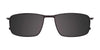 EasyClip EC477 Eyeglasses with Clip-on Sunglasses | Size 54 / Satin Dark Grey