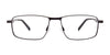 EasyClip EC477 Eyeglasses with Clip-on Sunglasses | Size 54 / Satin Dark Grey