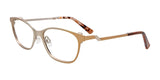 EasyClip EC478 Eyeglasses with Clip-on Sunglasses Satin Light Gold & Gold