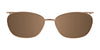 EasyClip EC478 Eyeglasses with Clip-on Sunglasses | Size 52 / Satin Light Gold & Gold