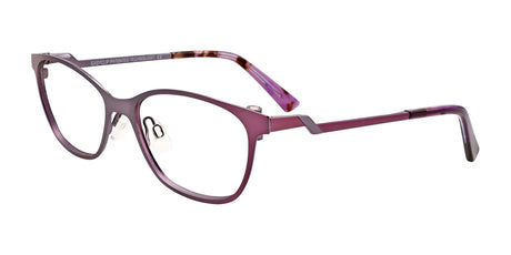 EasyClip EC478 Eyeglasses with Clip-on Sunglasses Satin Light Purple & Purple