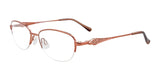 EasyClip EC479 Eyeglasses with Clip-on Sunglasses Shiny Brown