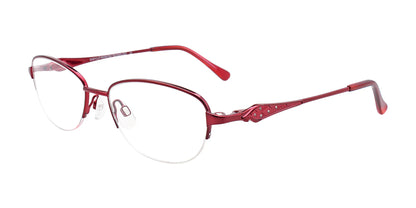 EasyClip EC479 Eyeglasses with Clip-on Sunglasses Shiny Red