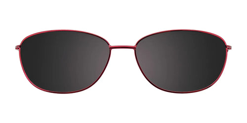 EasyClip EC479 Eyeglasses with Clip-on Sunglasses / Size 51 / Shiny Red