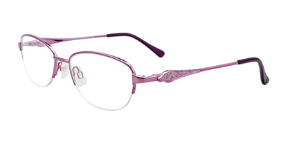 EasyClip EC479 Eyeglasses with Clip-on Sunglasses Shiny Purple