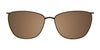 EasyClip EC482 Eyeglasses with Clip-on Sunglasses | Size 53 / Satin Brown & Blue & Red & Orange