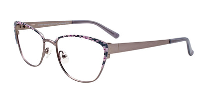 EasyClip EC482 Eyeglasses Satin Grey & Light Pink & Pink