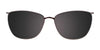 EasyClip EC482 Eyeglasses with Clip-on Sunglasses | Size 53 / Satin Brown & Blue & Red & Orange