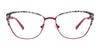 EasyClip EC482 Eyeglasses with Clip-on Sunglasses | Size 53 / Satin Brown & Blue & Red & Orange