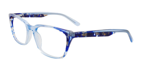 EasyClip EC483 Eyeglasses with Clip-on Sunglasses Blue Crystal & Blue Marbled