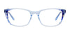 EasyClip EC483 Eyeglasses with Clip-on Sunglasses | Size 53 / Blue Crystal & Blue Marbled