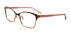 EasyClip EC484 Eyeglasses with Clip-on Sunglasses | Size 52 / Brown Pattern & Gold