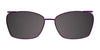 EasyClip EC484 Eyeglasses with Clip-on Sunglasses | Size 52 / Blue Pattern & Silver