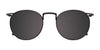 EasyClip EC485 Eyeglasses with Clip-on Sunglasses | Size 49 / Black & Grey