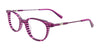 EasyClip EC486 Eyeglasses with Clip-on Sunglasses | Size 44 / Purple & Pink Crystal Lines