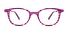 EasyClip EC486 Eyeglasses with Clip-on Sunglasses | Size 44 / Brown & Orange & Grey Lines