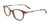 EasyClip EC486 Eyeglasses with Clip-on Sunglasses | Size 44 / Brown & Orange & Grey Lines