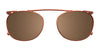 EasyClip EC486 Eyeglasses with Clip-on Sunglasses | Size 44 / Brown & Orange & Grey Lines