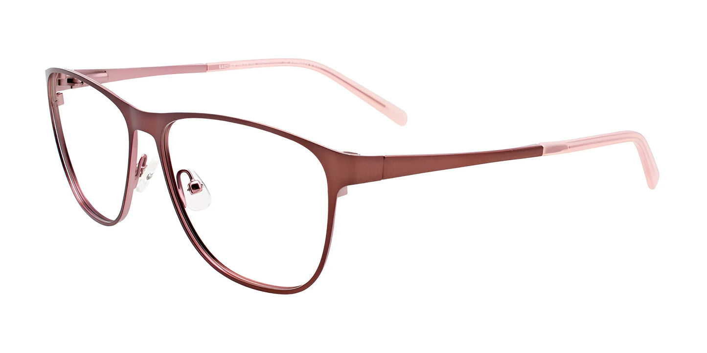 EasyClip EC487 Eyeglasses Satin Brown & Light Pink