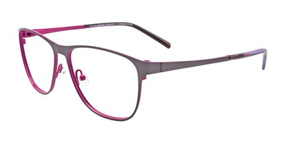 EasyClip EC487 Eyeglasses Satin Dark Grey & Fuchsia