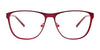 EasyClip EC487 Eyeglasses with Clip-on Sunglasses | Size 55 / Matt Red & Shiny Red