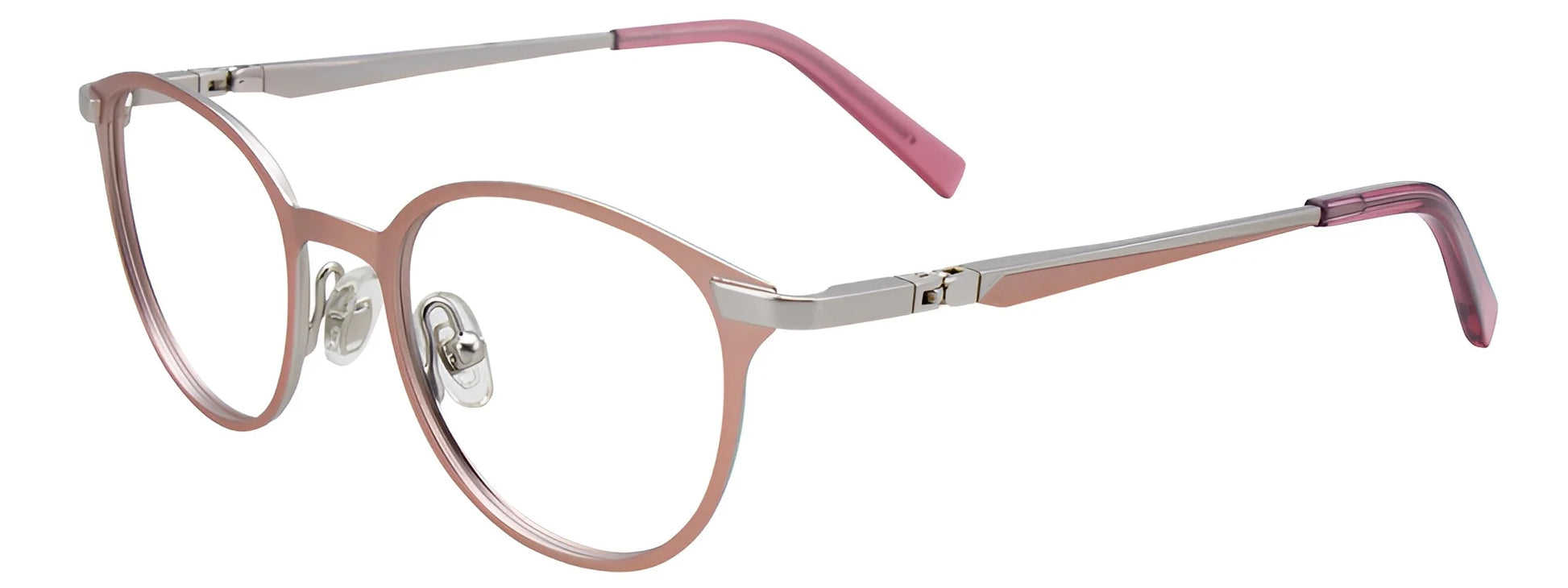 EasyClip EC489 Eyeglasses Matt Light Pink & Matt Silver