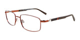 EasyClip EC493 Eyeglasses with Clip-on Sunglasses Shiny Dark Brown & Dark Brown