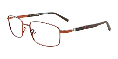 EasyClip EC493 Eyeglasses with Clip-on Sunglasses / Size 56 / Shiny Dark Brown & Dark Brown