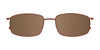 EasyClip EC493 Eyeglasses with Clip-on Sunglasses | Size 56 / Shiny Dark Brown & Dark Brown