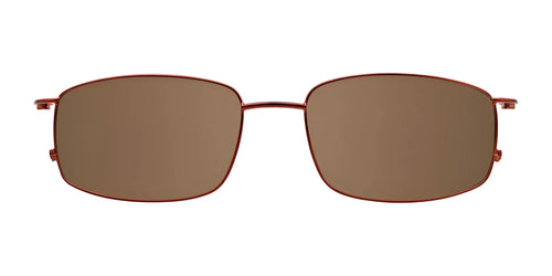 EasyClip EC493 Eyeglasses with Clip-on Sunglasses / Size 56 / Shiny Dark Brown & Dark Brown