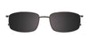 EasyClip EC493 Eyeglasses with Clip-on Sunglasses | Size 56 / Shiny Dark Brown & Dark Brown