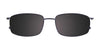 EasyClip EC493 Eyeglasses with Clip-on Sunglasses | Size 56 / Shiny Dark Brown & Dark Brown