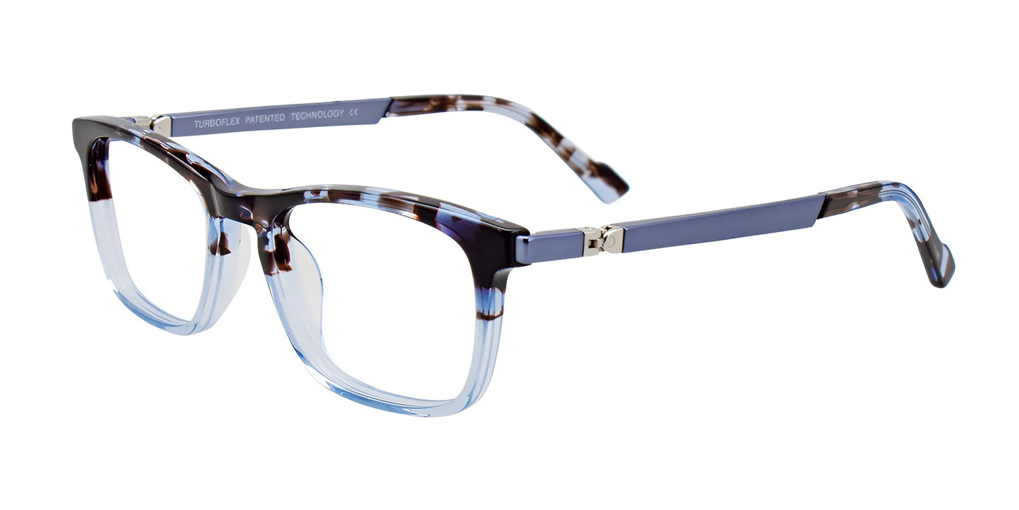 EasyClip EC494 Eyeglasses Demi Blue & Crystal Blue