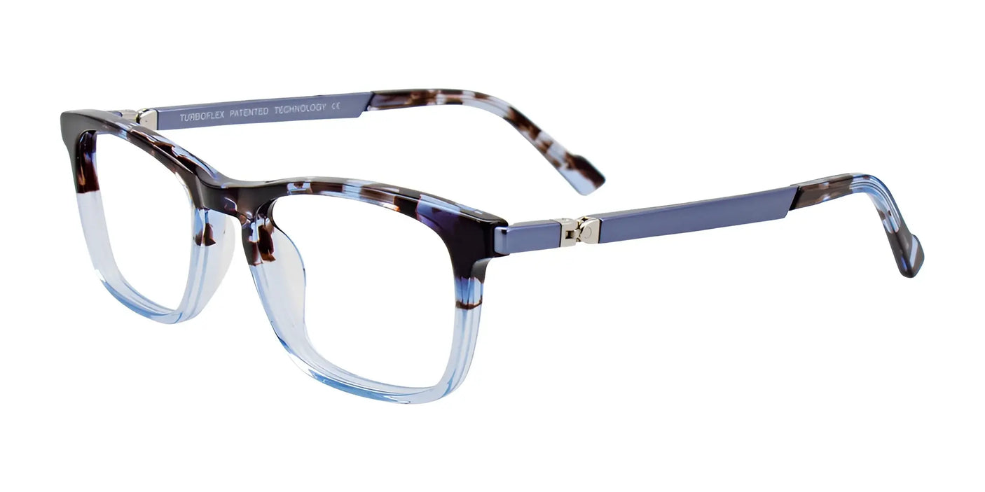 EasyClip EC494 Eyeglasses Demi Blue & Crystal Blue