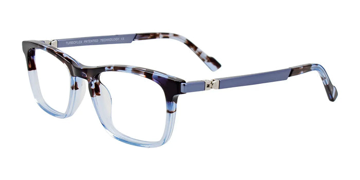 EasyClip EC494 Eyeglasses | Size 45 / Demi Blue & Crystal Blue
