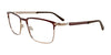 EasyClip EC496 Eyeglasses with Clip-on Sunglasses | Size 55 / Matt Dark Brown & Gold