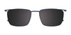 EasyClip EC496 Eyeglasses with Clip-on Sunglasses | Size 55 / Matt Black & Dark Grey