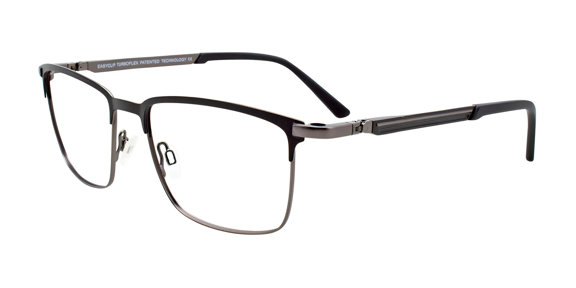 EasyClip EC496 Eyeglasses Matt Black & Dark Grey