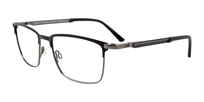 EasyClip EC496 Eyeglasses with Clip-on Sunglasses | Size 55 / Matt Black & Dark Grey